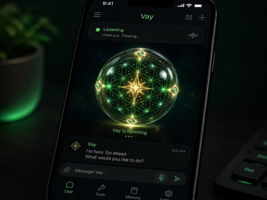 Vay phone concept — listening state